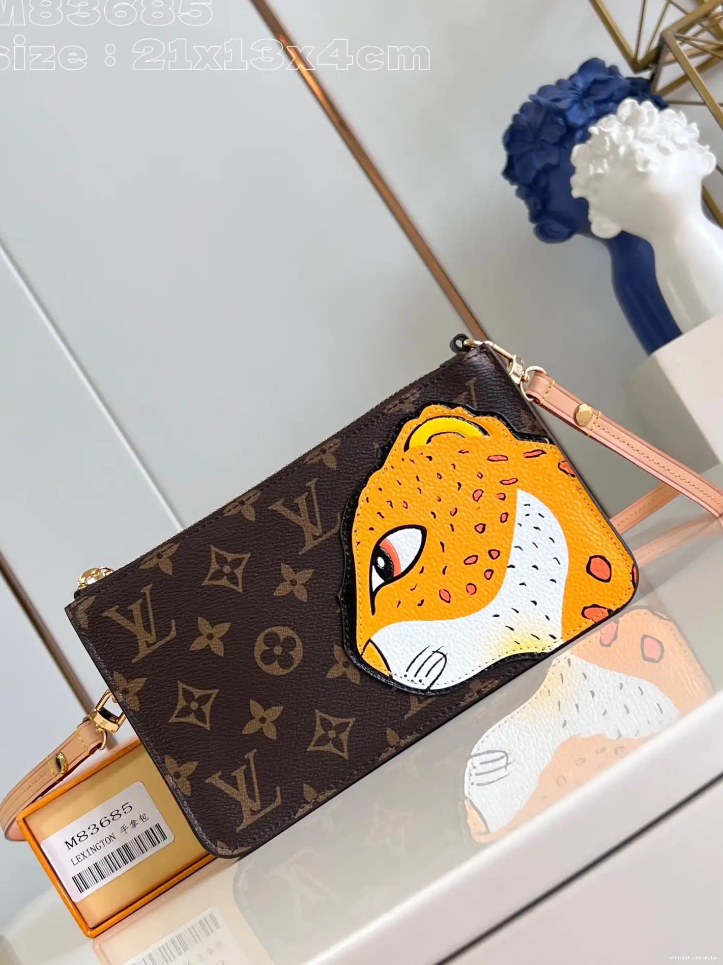Official oldcobbler VUITTON LOUIS Pouch-21.5*13*4.5CM Lexington 0604